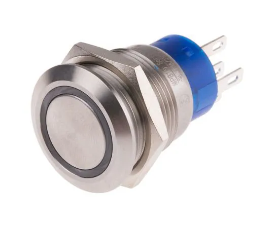 63-4661-52 RS PRO Single Pole Double Throw (SPDT) Momentary White LED Push Button Switch, IP67, 19.2 (Dia.)mm, Panel Mount, 250V ac 111-5827