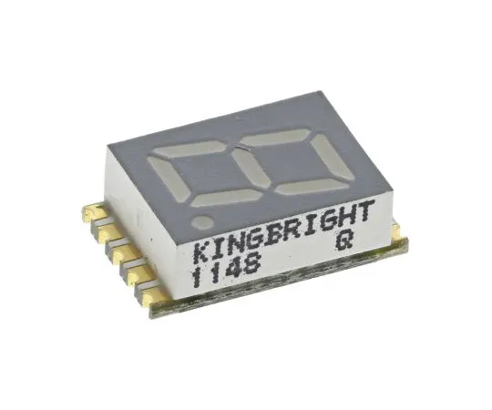 63-4892-96 KCSC03-105 Kingbright 7-Segment LED Display, CC Red 27 mcd RH DP 7.6mm KCSC03-105