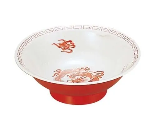 61-6836-10 Melamine Chinese Tableware Zuisho Chinese Donryu CA-10 Outer Red Inner White 2418510