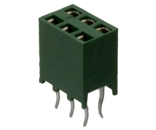 63-4933-56 TE Connectivity AMPMODU HV100 Series 2.54mm Pitch 6 Way 2 Row Straight PCB Socket, Through Hole, Solder Termination 215309-3