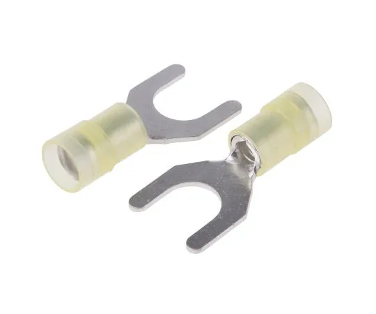 63-4750-53 RS PRO Insulated Crimp Spade Connector, 4mm² to 6mm², 12AWG to 10AWG, M8 (5/16) Stud Size Nylon, Yellow 267-3925