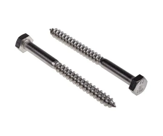 63-4691-21 Hex Stainless Steel Wood Screw, A2 304, 6mm Thread 144-3551