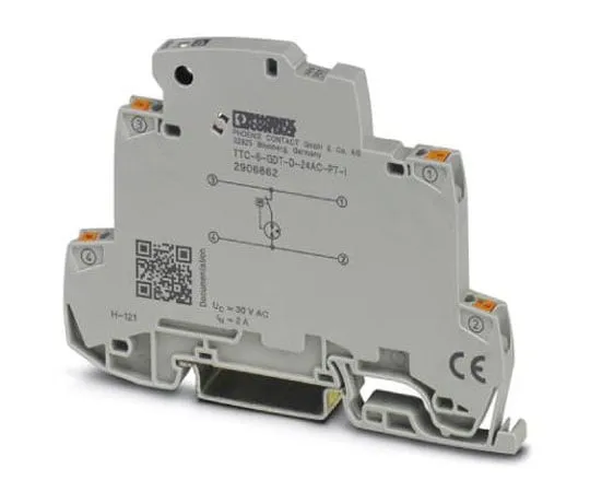 63-4687-32 Phoenix Contact TTC-6-GDT-D-24AC-PT-I Series 30 V dc Maximum Voltage Rating 5 (Nominal Discharge)kA Maximum Surge 2906862