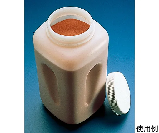 64-7656-58 Wide Mouth Square Bottle (HDPE) 4 L 2123-0010JP