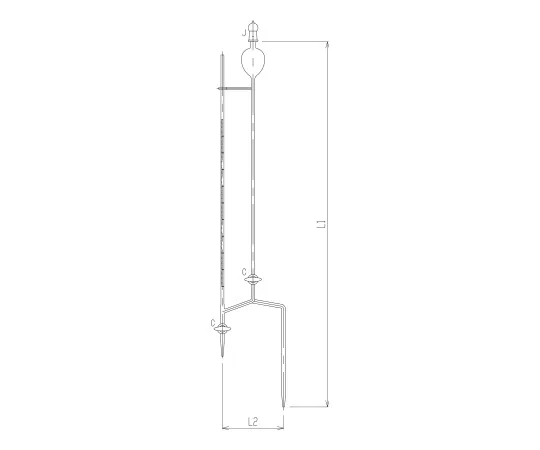 62-2117-76　［Discontinued］Micro Burette Glass Cock　4630-1