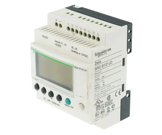 63-4815-76 Schneider Electric Zelio Logic Module, 12 V dc Relay, 8 x Input, 4 x Output With Display SR2B121JD