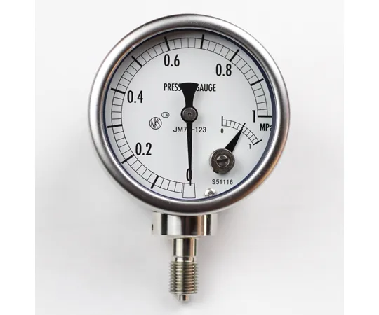 65-4328-52 Pressure Gauge with Micro Switch Contact (Φ75) SUS H: Upper Limit 1 Contact 1 MPa JM71-123
