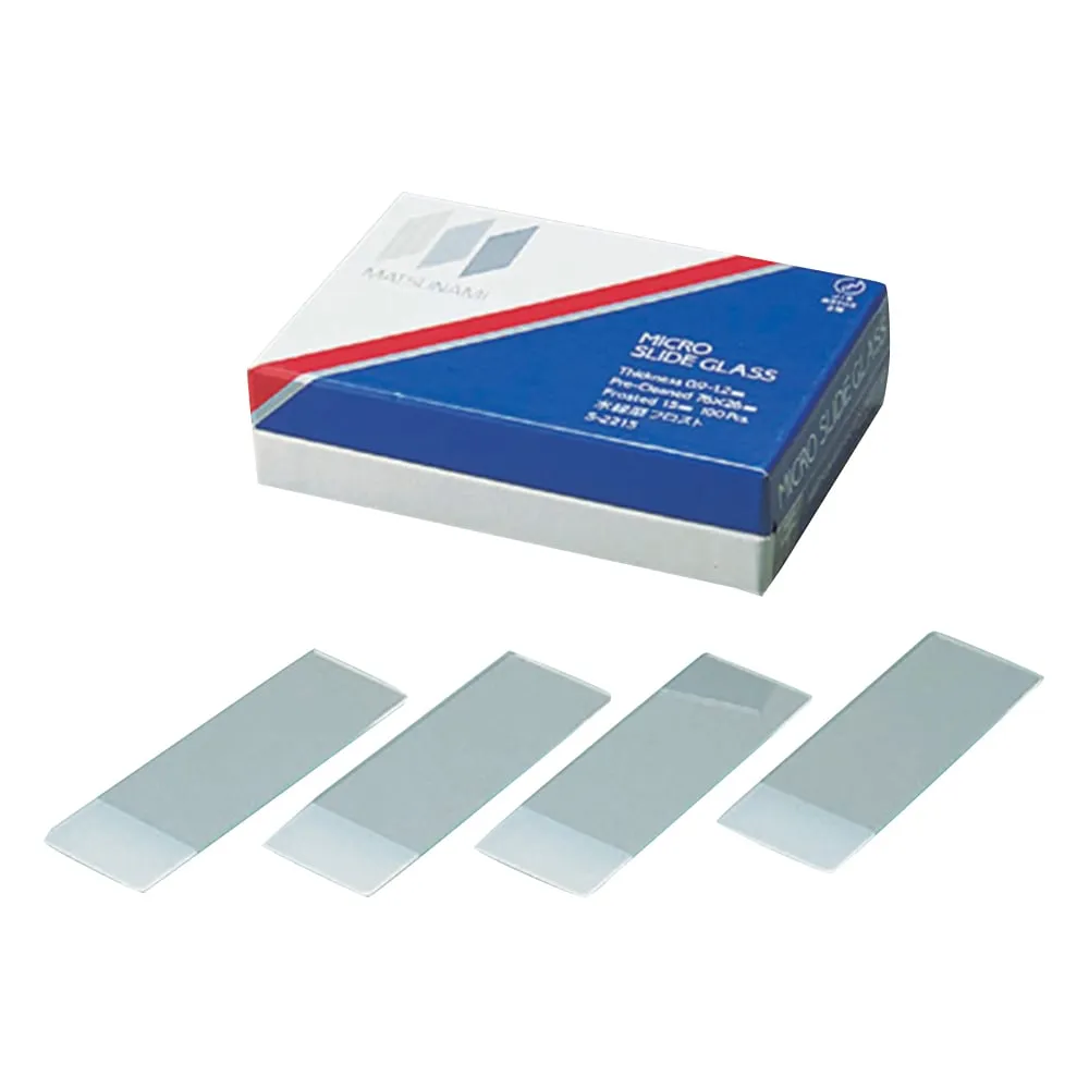 2-152-01 Frost Slide Glass White Edge Grinding No.1 100 Pieces S2111