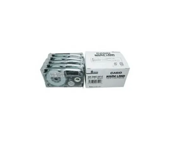 62-1062-76 Casio NAME LAND Label Printer Tape 6mm Width (White Ground/Black Characters) Set Of 5 XR-6WE-5P-E