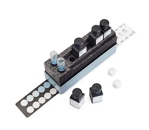 61-0312-18 M Color Test(TM) Cyanide Test Measurement Principle: Colorimetric Analysis (Using Colorimetric Box And Short Tube) 0.03-0.06-0.10-0.15-0.2-0.3-0.4-0.5-0.7mg/L CN- Mcolortest(TM) 114429 200Tests 1.14429.0001