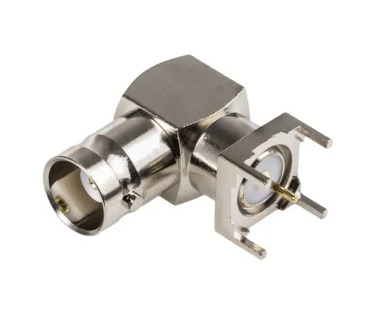 63-4874-54 RS Pro Right Angle 50Ω PCB Mount BNC Connector, jack, Nickel, Through Hole Termination 546-4049