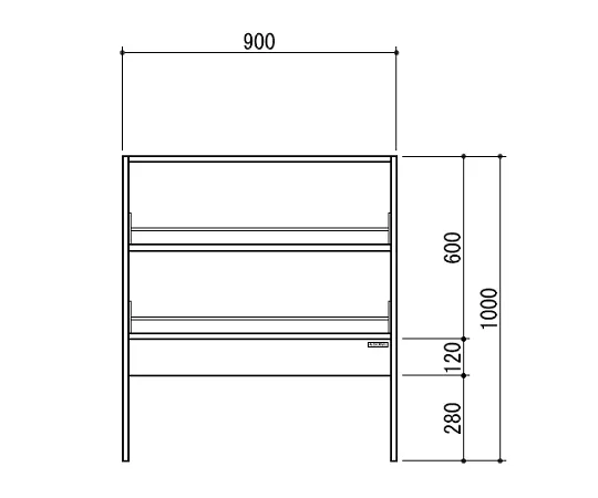 2-3560-01　［Discontinued］Reagent Shelf (White, Single-Sided Type)　TDA-900W