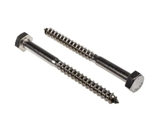 63-4691-32 Hex Stainless Steel Wood Screw, A2 304, 10mm Thread 144-3562