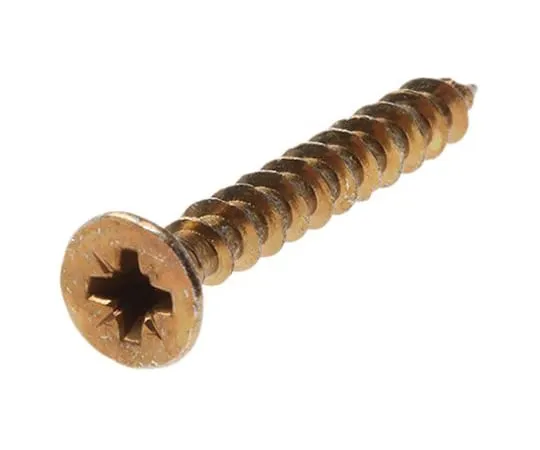 63-4748-99 Pozidriv Countersunk Steel Wood Screw Yellow Passivated, Zinc Plated, 5mm Thread, 40mm Length 263-1937