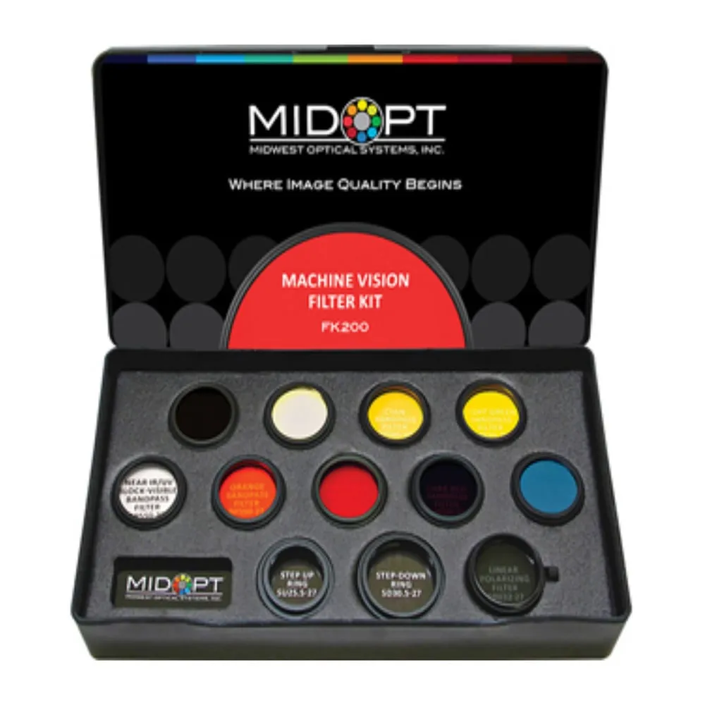 4-4250-01 Machine Vision Filter Kit (MidOpt) 10 UV VIS And NIR Filters FK200-27