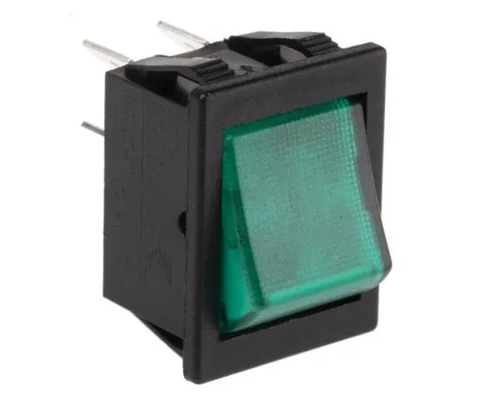 63-4753-30 Arcolectric Illuminated Double Pole Single Throw (DPST), Latching Rocker Switch Panel Mount C1353ALNAF