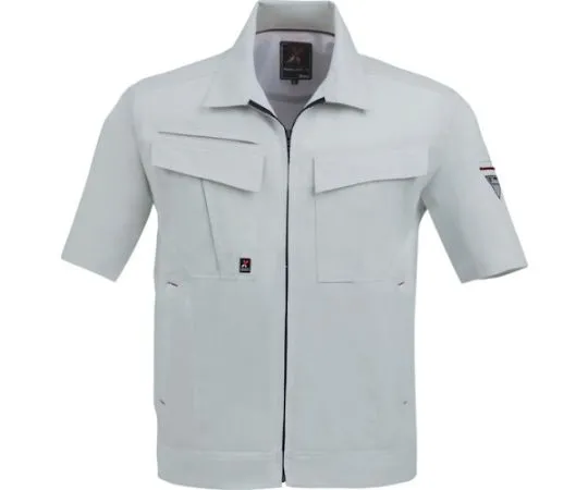 65-8375-75 Short Sleeve Blouson Silver Gray 3L 1651-22-3L