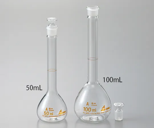 2-992-01-56　［Discontinued］Acid-washed Volumetric Flask 50 mL with English Calibration Certificate　2030-06-20