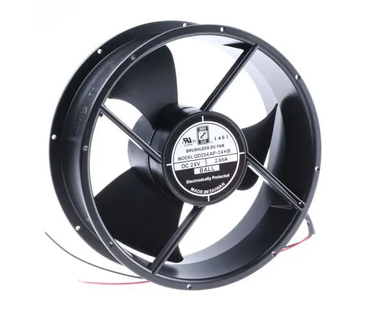 63-4894-03 RS PRO Axial Fan, 254 x 88.9mm, 850cfm, 64W, 24 V dc 619-6753