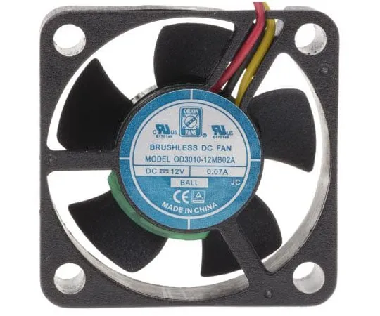 63-4690-07 RS PRO Axial Fan, 30 x 30 x 10.2mm, 4cfm, 840mW, 12 V dc, IP55 144-2035