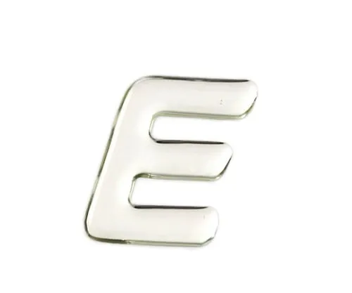 61-7427-79 Silver Metal Characters E 35mm x 1mm SM35-E