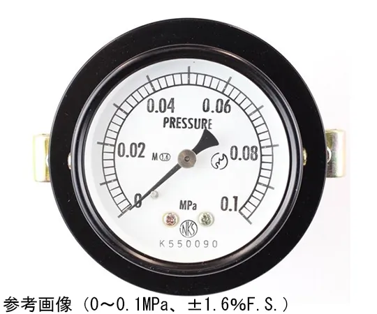 65-4271-03-20 Normal Pressure Gauge (Φ60) Embedded D Frame (Mounting Bracket) 0.1 MPa for Steam with Inspection Certificate AA15-121