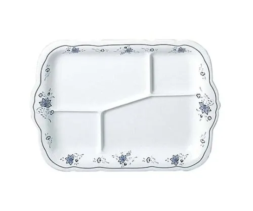 61-6835-98 Melamine Beauty Flower Square Plate A with Partition 15.2 "BF -24 2450000