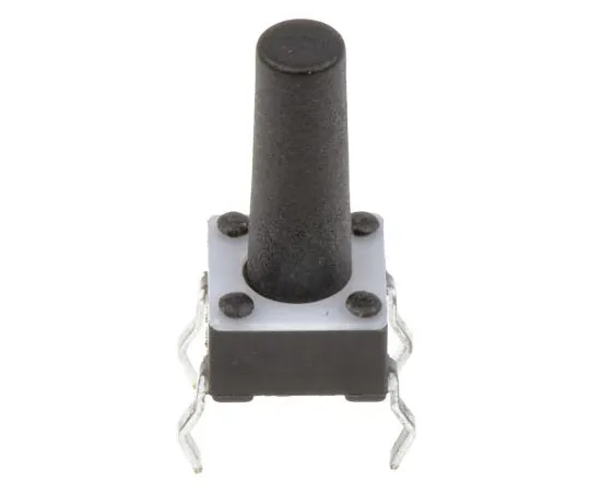 63-4815-51 Black Button Tactile Switch, Single Pole Single Throw (SPST) 50 mA @ 24 V dc 9.4mm 2-1825910-7