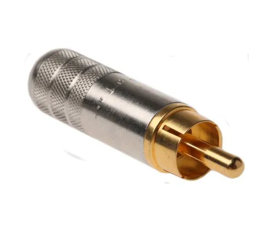 63-4772-88 Switchcraft Cable Mount RCA Plug With Gold Plated Contacts, 6A 3502AAU