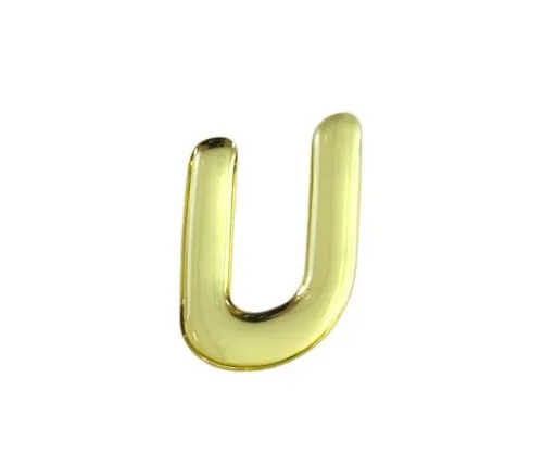 61-7427-13 Gold Metal Characters U 35mm x 1mm GM35-U