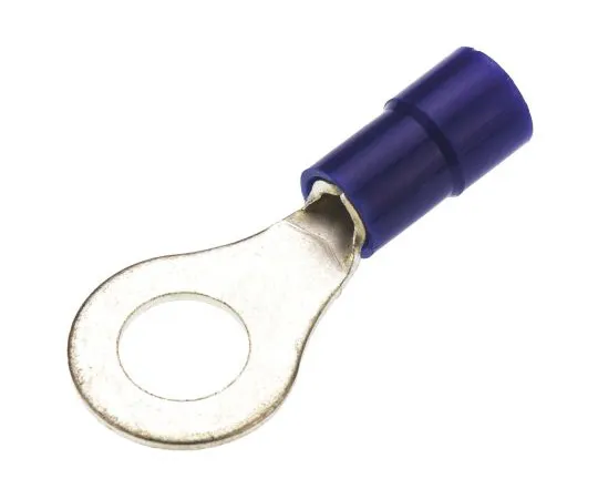 63-4891-19 RS PRO Insulated Crimp Ring Terminal, M6 Stud Size, 1.5mm² to 2.5mm² Wire Size, Blue 613-9328