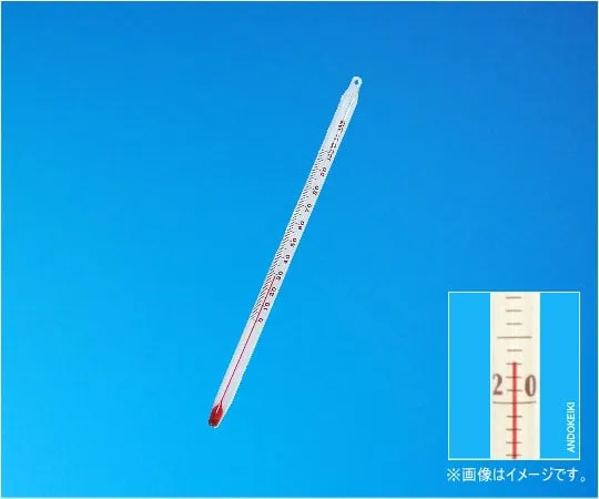 64-0705-59 Red Liquid Precision Rod Thermometerr 0 ~ 100 °C (1 °C) Total Burn Length 150 mm 1-25-1