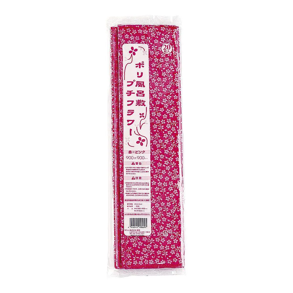 62-6655-83 Poly Furoshiki Petit Flower (20 Sheets) Red 900