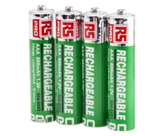 63-4838-46 RS PRO NiMH AAA Rechargeable Battery, 800mAh 504-6051