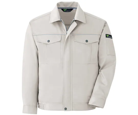 65-1296-60　［Discontinued］Work Clothes, VERDEXCEL Eco Electrostatic Long Sleeve Blouson Silver Gray S VES2441-UE-S　VES2441-UE-S