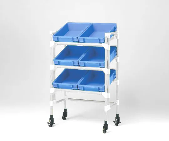 3-5293-11　［Discontinued］Polytainer Cart (Antibacterial And Fungicidal FS CREFORM(R) neo) Cream Gray　NFSPCC-C