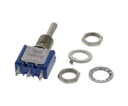 63-4720-78 APEM Single Pole Single Throw (SPST) Toggle Switch, On-Off-On, Panel Mount 5639A