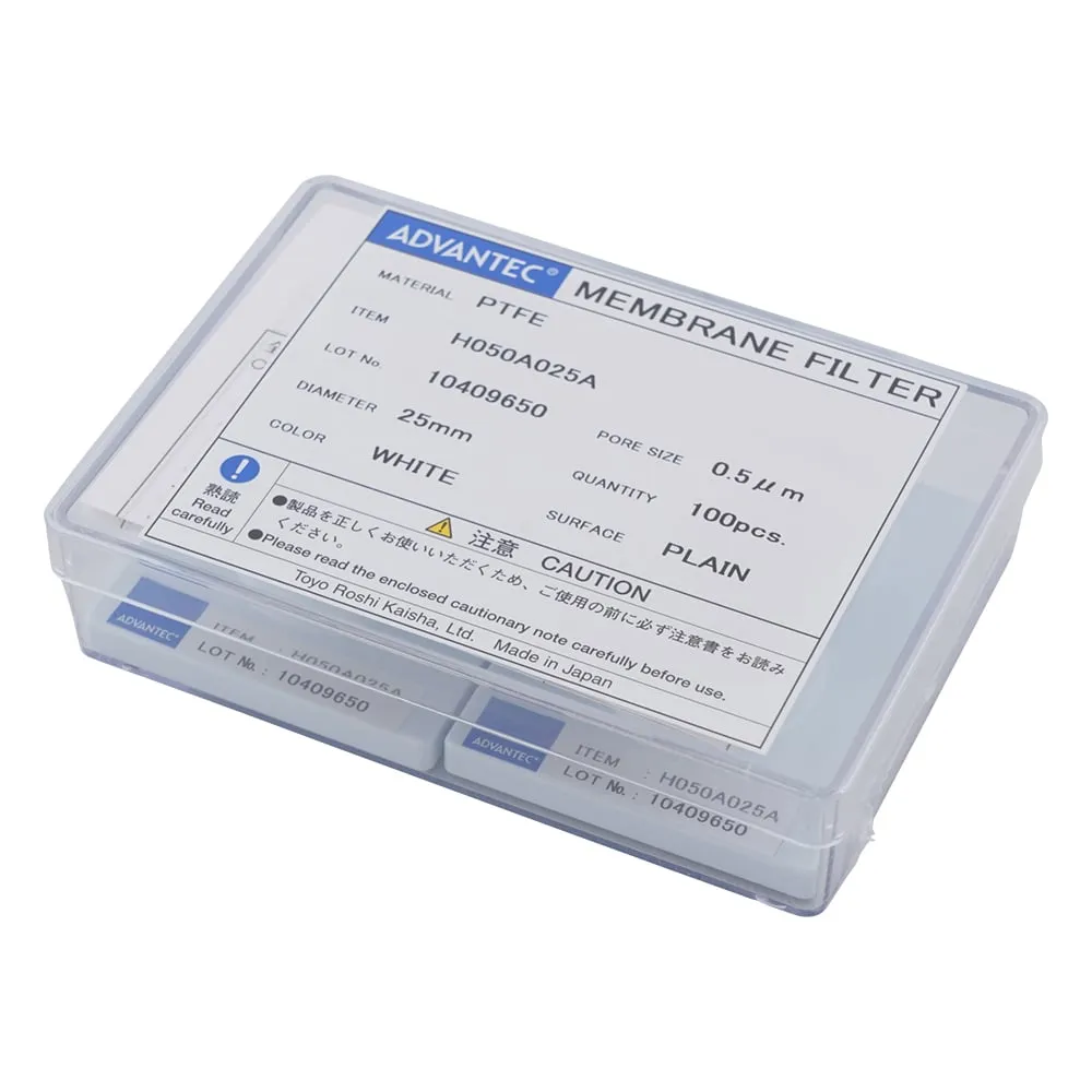 4-912-02 Membrane Filter (Hydrophilic PTFE Type) Pore Size 0.5μm 100 Pieces 13050802