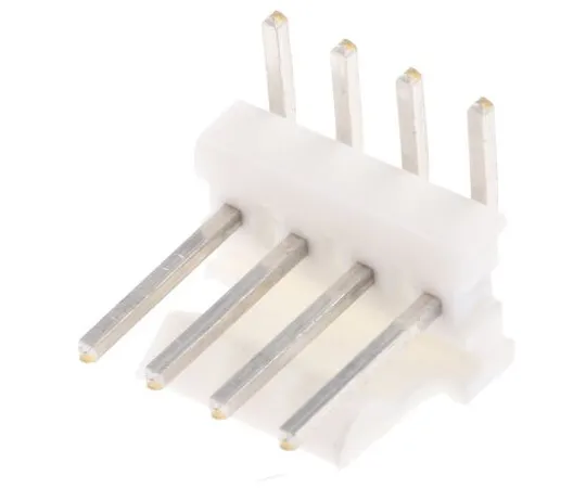 63-4861-06 TE Connectivity MTA-100, 4 Way, 1 Row, Right Angle PCB Header 640457-4