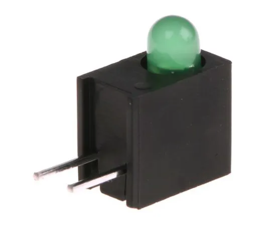 63-4892-78 Kingbright L-710A8EW/1GD, Green Right Angle PCB LED Indicator, Through Hole 2.5 V L-710A8EW/1GD