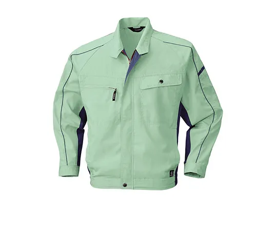 63-1801-12 Long Sleeve Jacket Earth Green x Blue Gray 6657-23-M