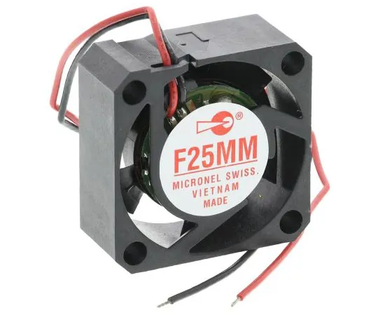 63-4777-66 Micronel F25 Series Axial Fan, 25 x 25 x 10mm, 3.84m³/h, 720mW, 12 V dc F25MM-012XK-9