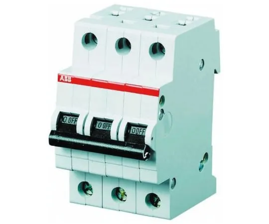 63-4858-50 ABB System M Pro S200 MCB Mini Circuit Breaker 3P, 25 A, 6 kA, Curve D S203-D25