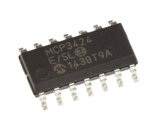 63-4934-73 Microchip 18-bit Serial ADC 4-Channel Differential, Single Ended Input, 14-Pin SOIC MCP3424-E/SL