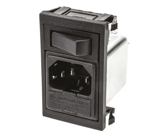 63-4731-05 Male C14 IEC Filter Snap-In,Rated At 10A,250 V ac BZV01/A0620/01