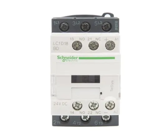63-4782-82 Schneider Electric 3 Pole Contactor, 18 A, 24 V dc Coil, TeSys D, 3NO, 7.5 kW LC1D18BD