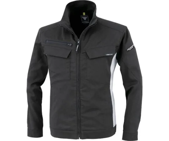 65-8353-98 Cotton Lined Stretch Long Sleeve Blouson Black 3L 1514-90-3L