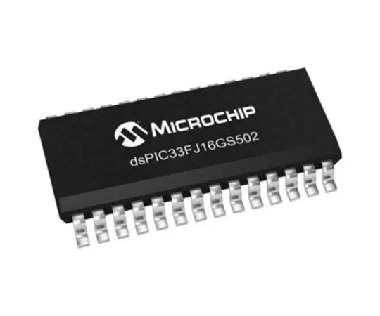 63-4930-93 dsPIC33FJ16GS502-I/SO Microchip, 16bit DSP 50MIPS 16 kB Flash 28-Pin SOIC dsPIC33FJ16GS502-I/SO