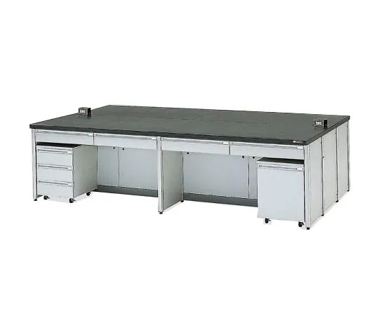 3-3812-01　［Discontinued］Central Laboratory Bench with Drawer, Frame Type with Unit 1800 x 1200 x 800　HDOA-1812