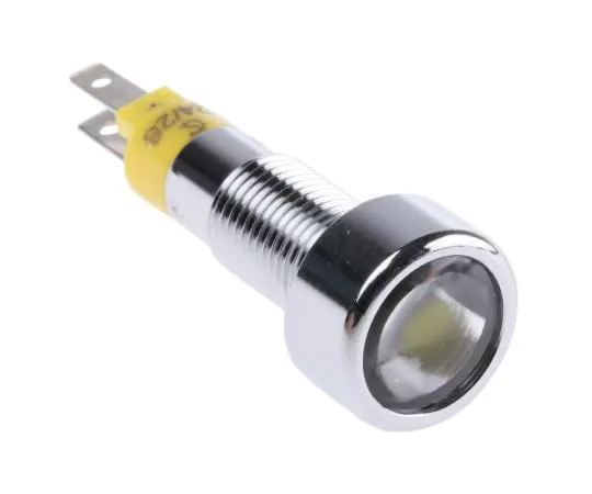 63-4774-98 Signal Construct Yellow Indicator, Tab Termination, 24 → 28 V, 8mm Mounting Hole Size SMLD08114